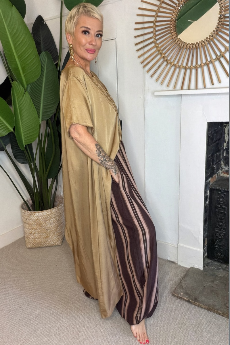The Sienna Satin Drape Tunic