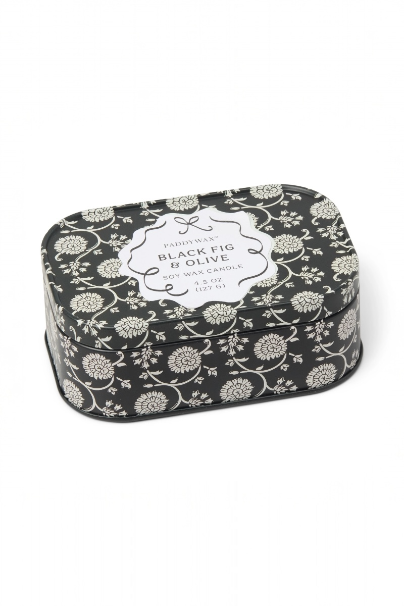 Printed Tin Candle - Black Fig & Olive