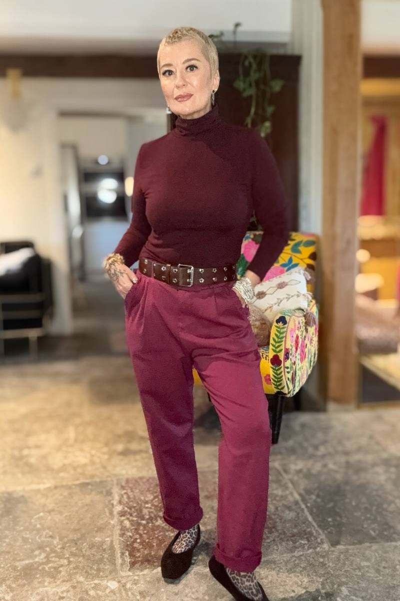 Frill Pocket Barrel Leg Trousers