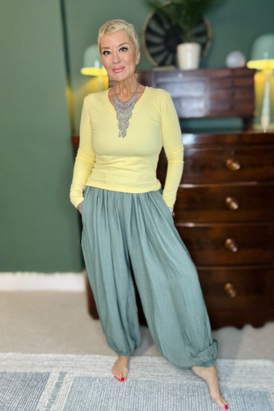 Relaxed Fit Harem Trousers