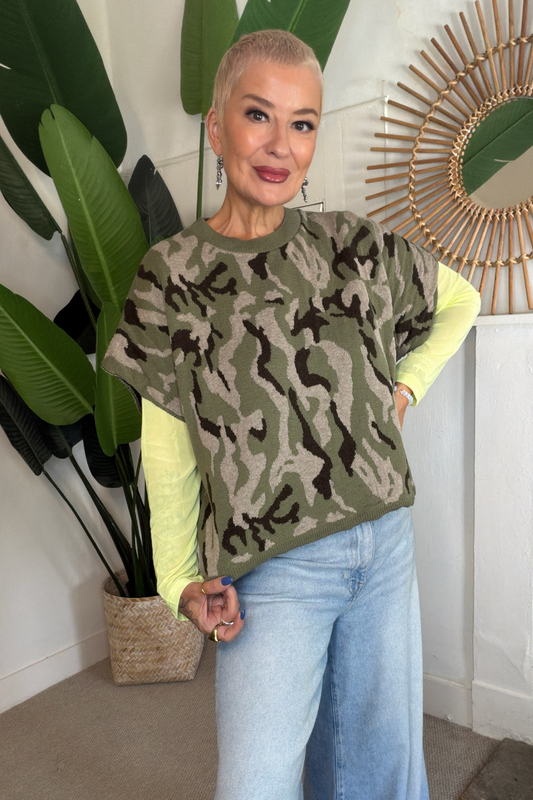 Camo Boxy Knit