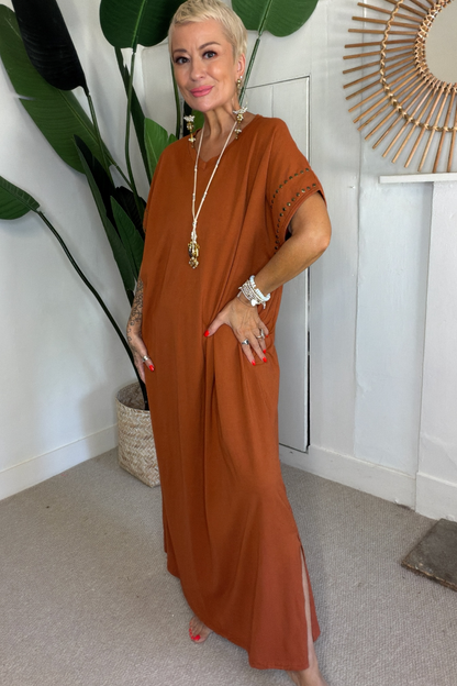 Studded T-Shirt Maxi Dress