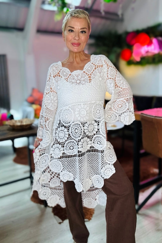 Zahara Crochet Tunic