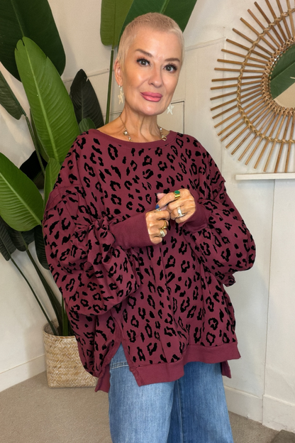 Leopard Baggy Sweat