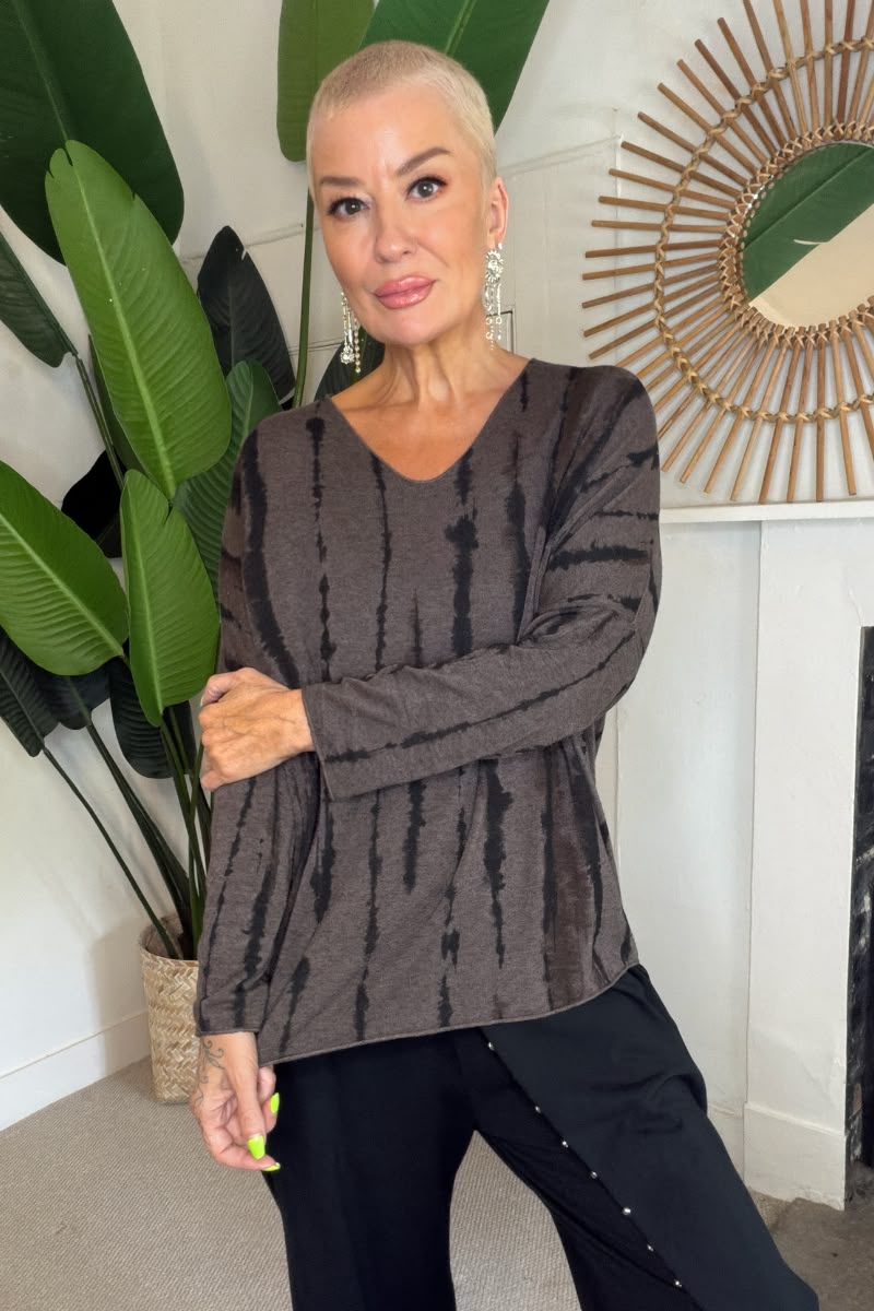 Tie Dye Print Soft Knit