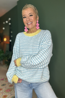 Cloudstripe Crew Neck Knit