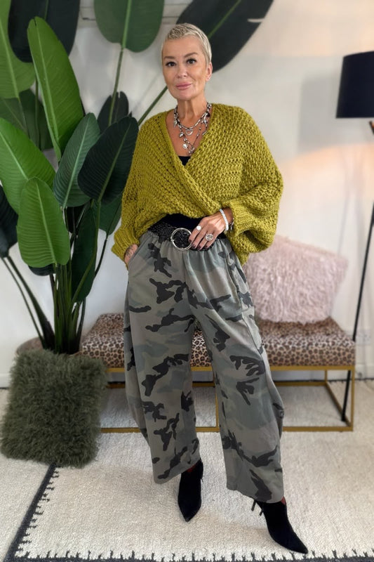 PRE ORDER Camo Barrel Leg Joggers