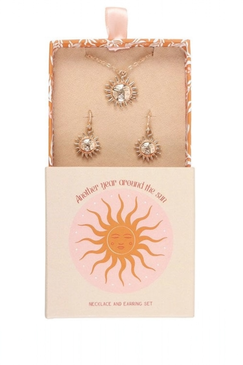Sun Earring and Necklace Set