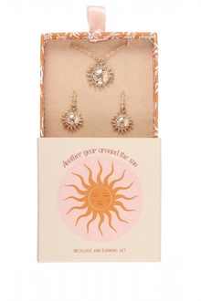 Sun Earring and Necklace Set