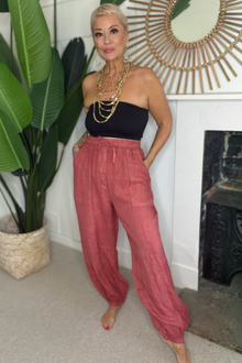 Cuffed Linen Trousers