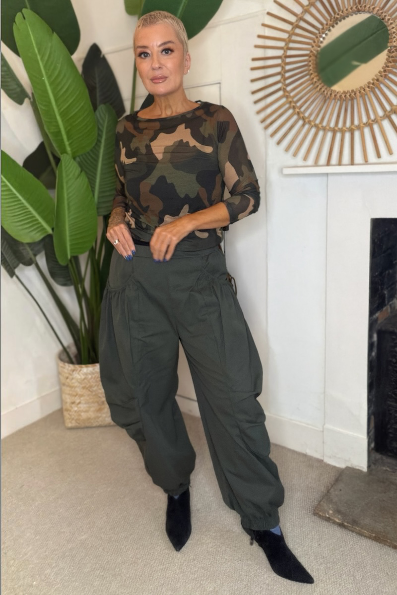 Sage Cargo Trousers