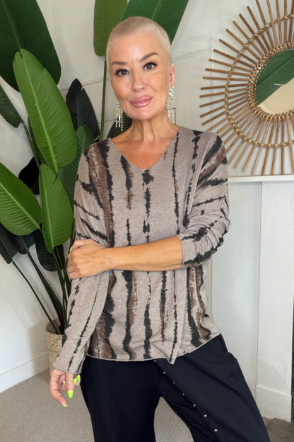 Tie Dye Print Soft Knit