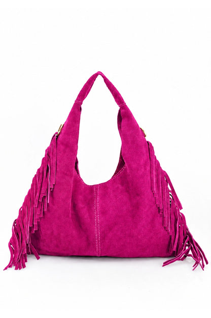 Fringe Suede Grab Bag
