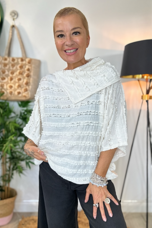 Frida Shawl Neck Top