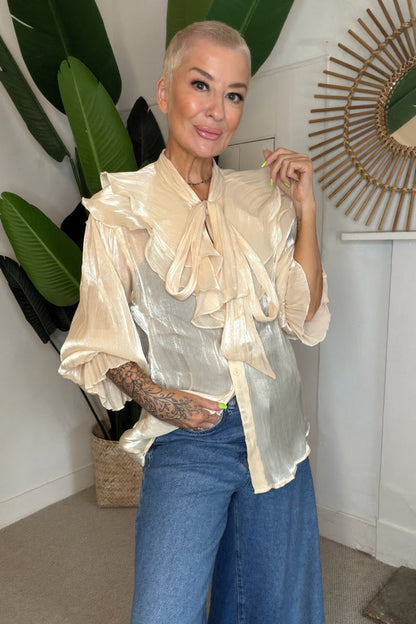 Fleur Double Ruffle Blouse
