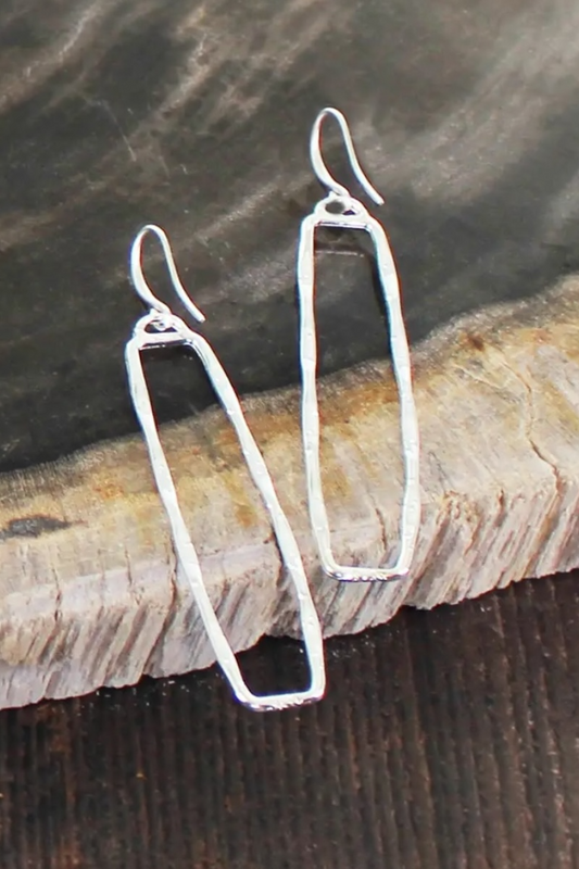 Open Rectangle Earrings