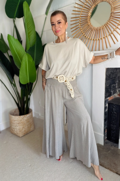 Pinstripe Palazzo Trousers
