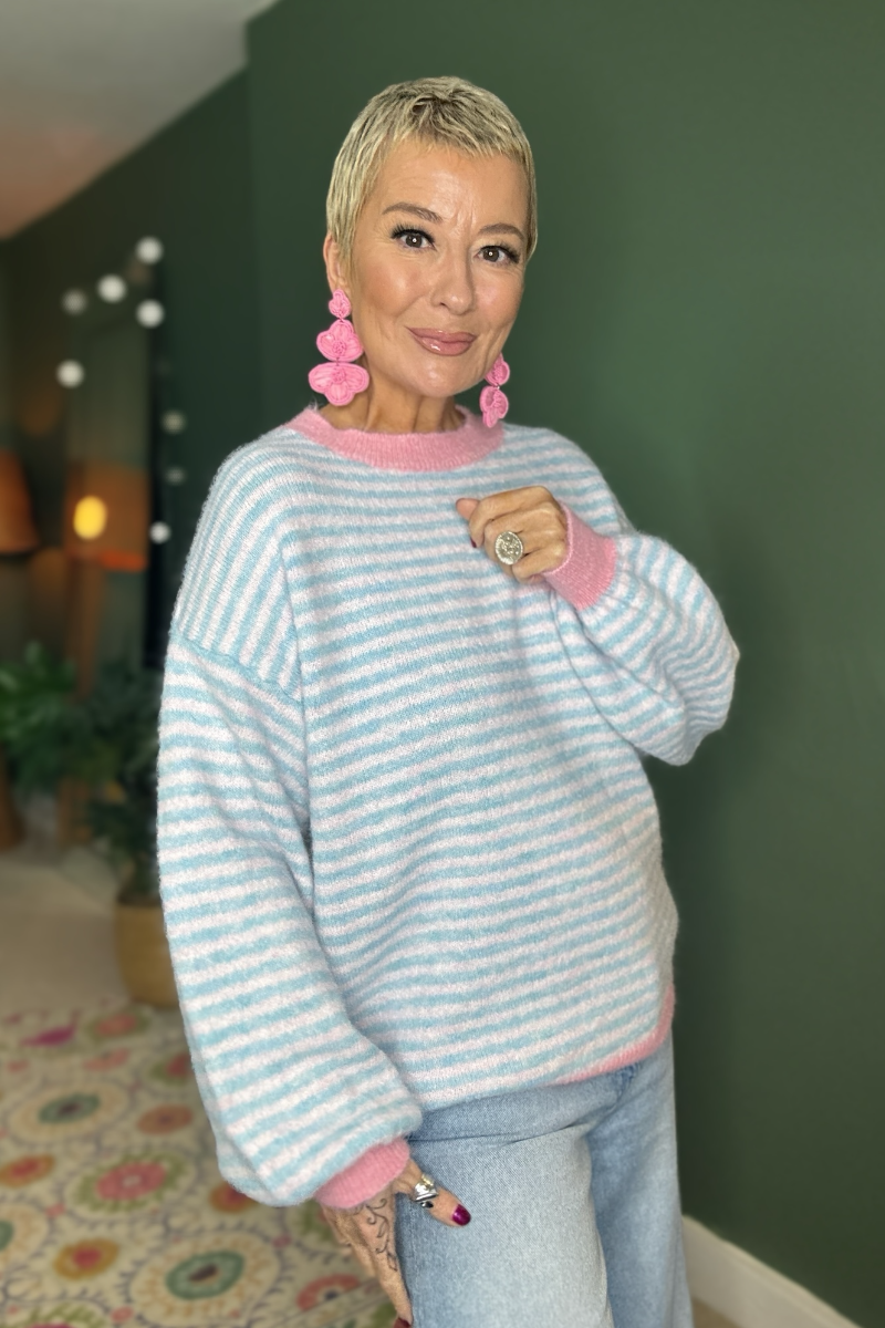 Cloudstripe Crew Neck Knit