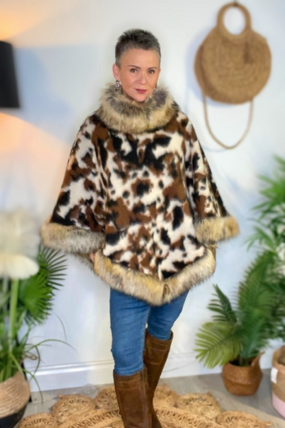 Leopard Print Poncho