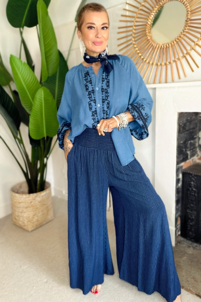 Pinstripe Palazzo Trousers