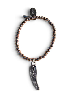 Pale Rose Gold Angel Wing Bracelet