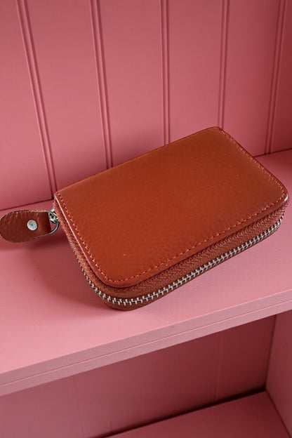 Leather Zipped Card Holder