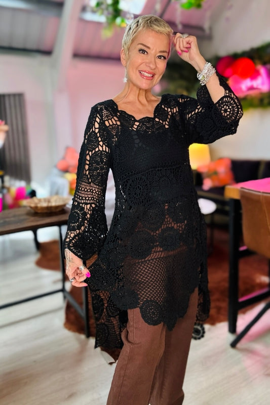 Zahara Crochet Tunic