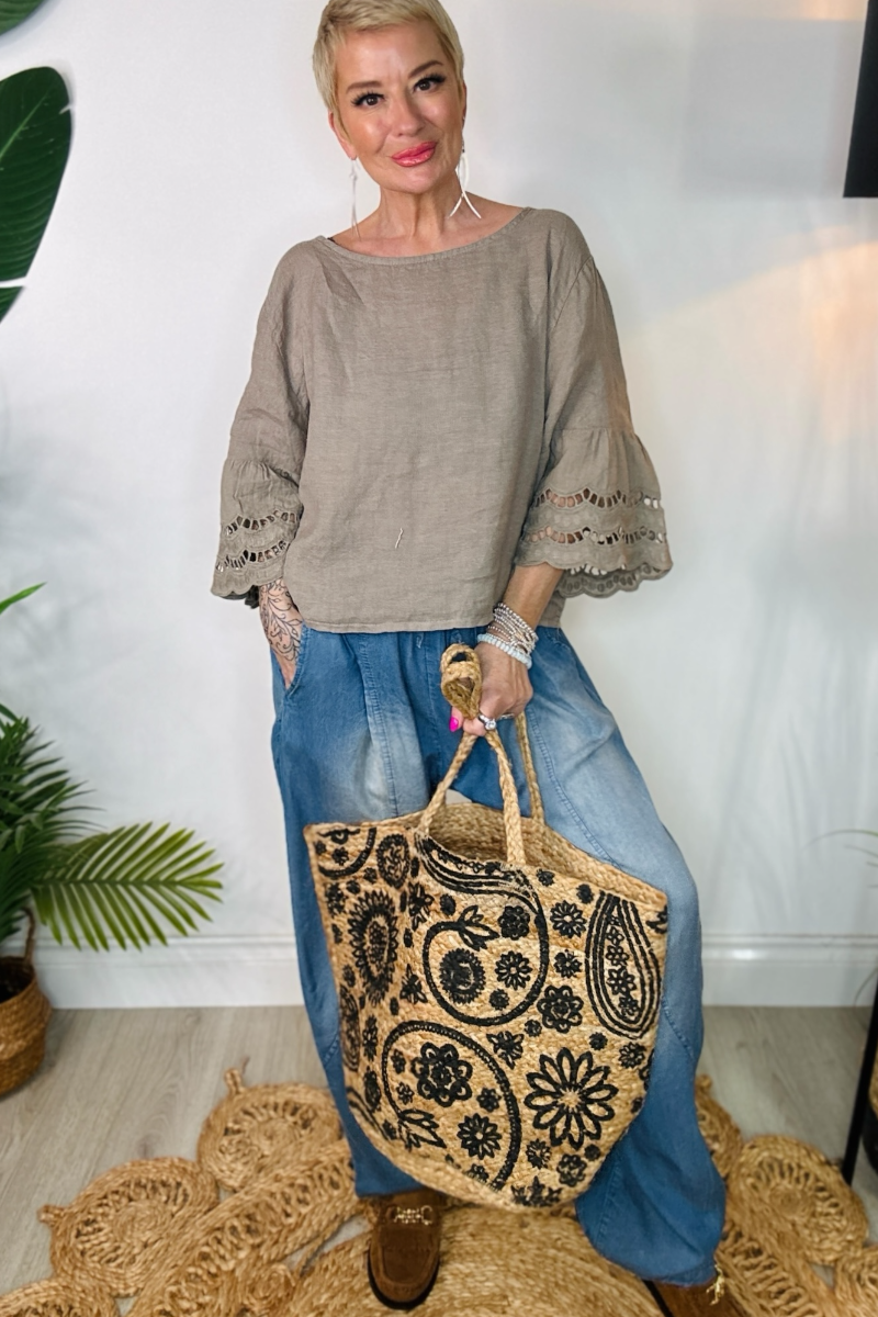 Anaya Jute Bag - Floral