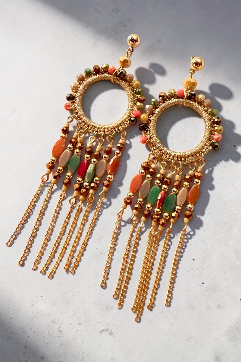 Golden Nomad Tassel Earrings