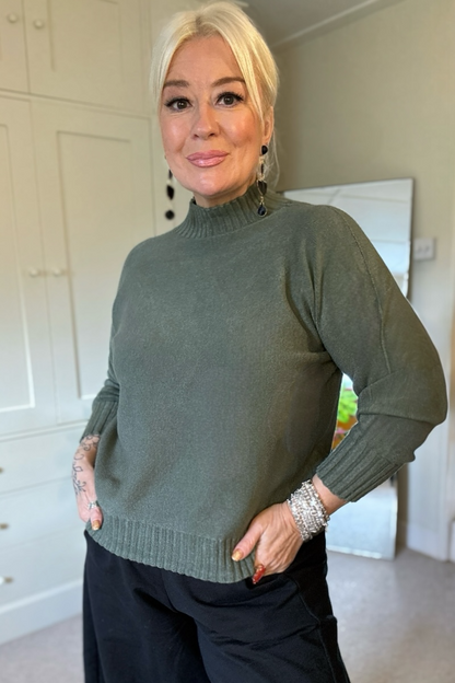 Violet Funnel Neck Jumper