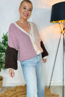 Comfy Colour Block Cardigan