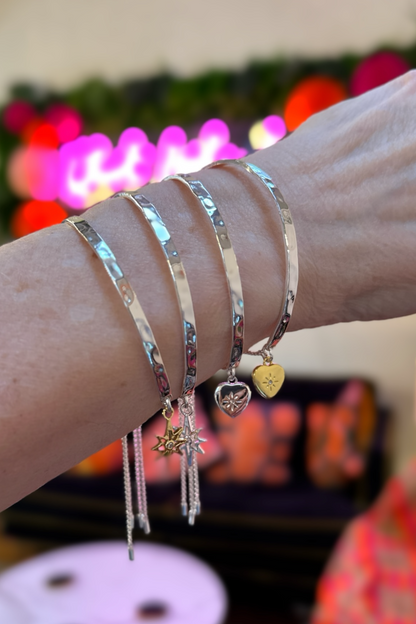 Jenson Star Slider Bangle- Silver