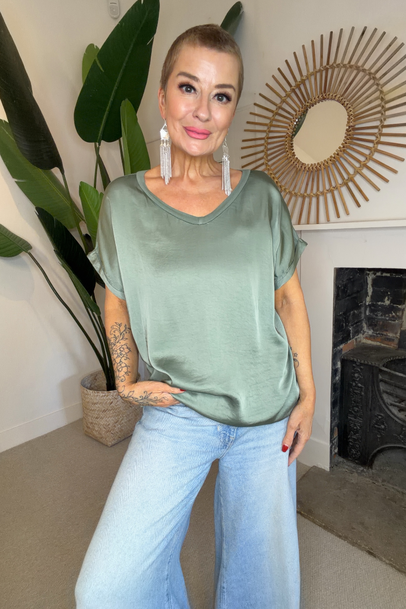 Satin Front Tee