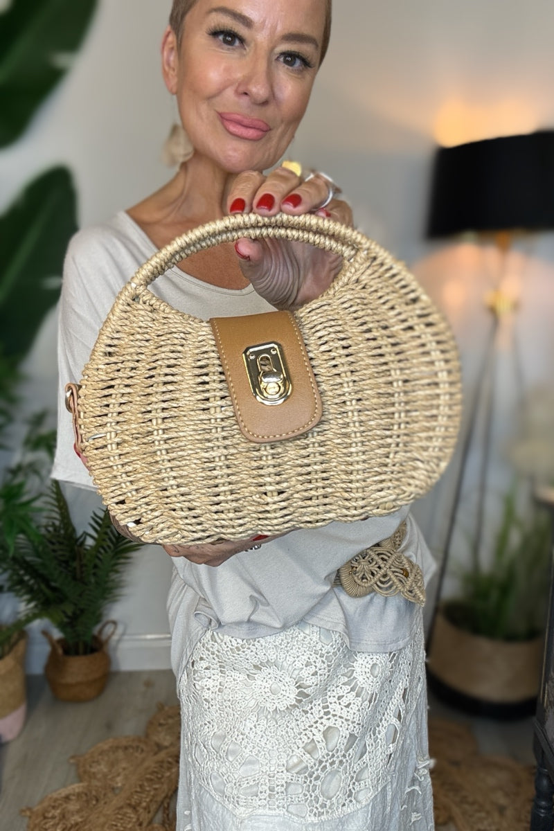 Woven Basket Bag