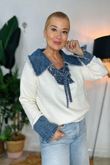 Pre-Order Lex Denim Detailed Jumper