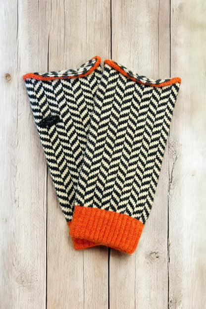 Chevron Knit Fingerless Gloves