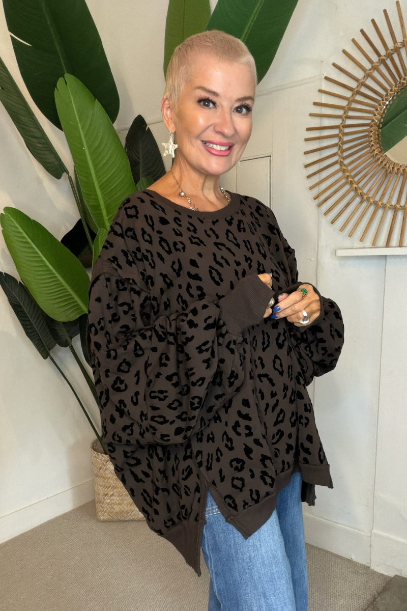 Leopard Baggy Sweat