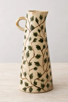 Leaf Ceramic Jug Vase, 30.5 cm