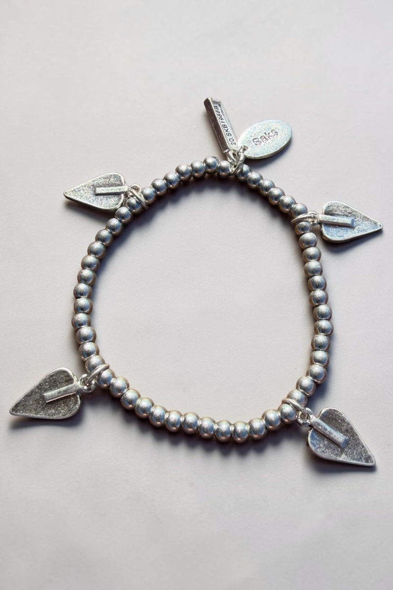 Silver Leaf Pendant Bracelet