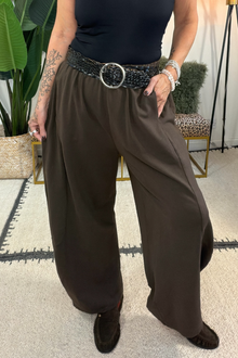 Plain Barrel Leg Joggers