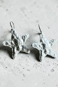 Ocean Star Hammered Silver Earrings