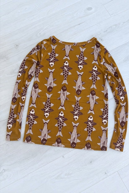 Sheerest Cashmere Mix Knitted Top - Fish