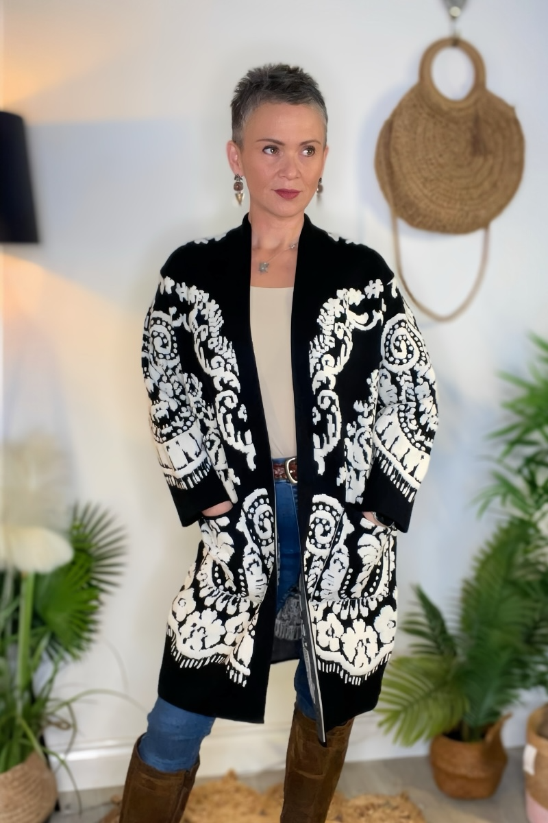 Opal LUX Monochrome Cardigan