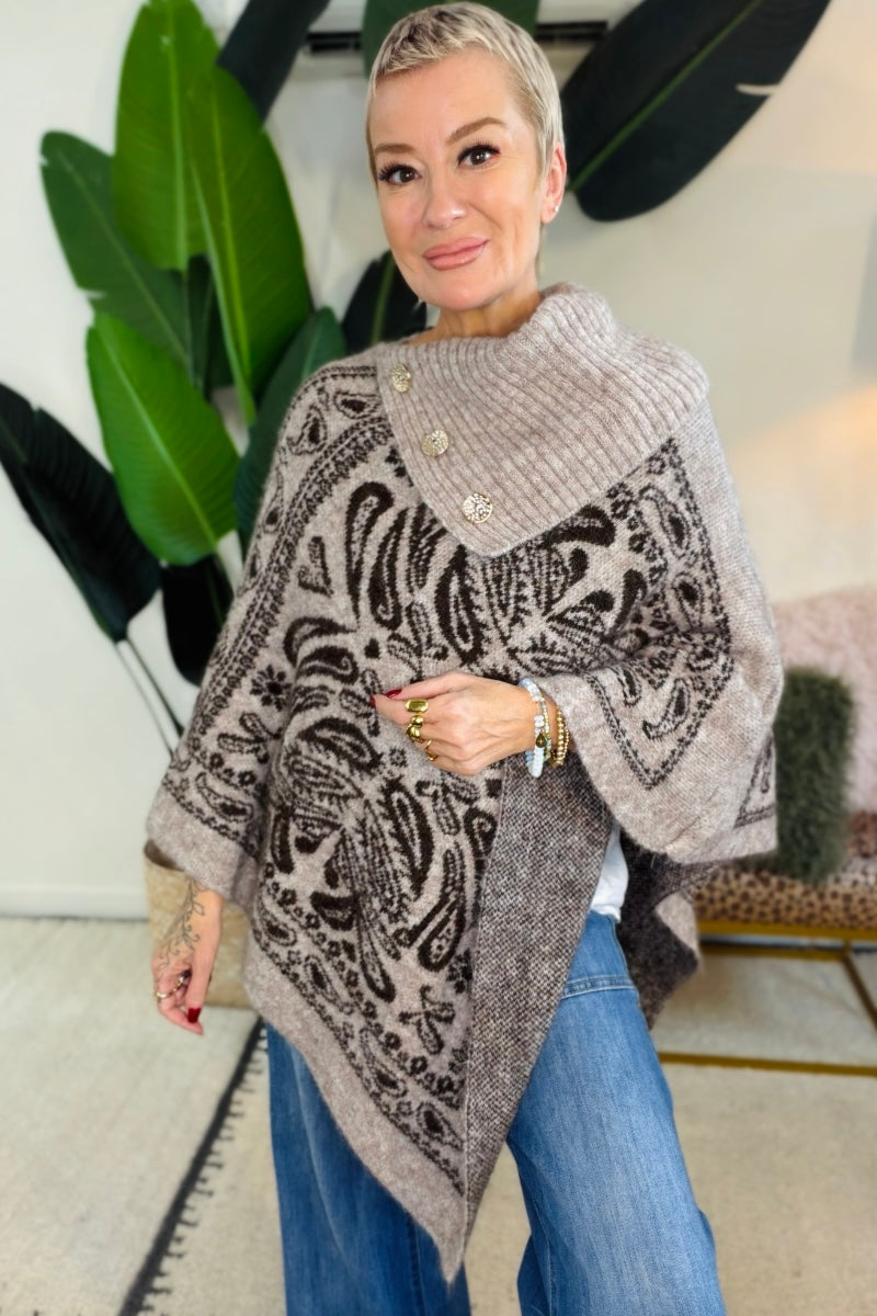 Paisley Poncho Knit