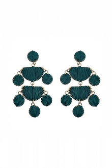 Trap Raffia Chandelier Earrings