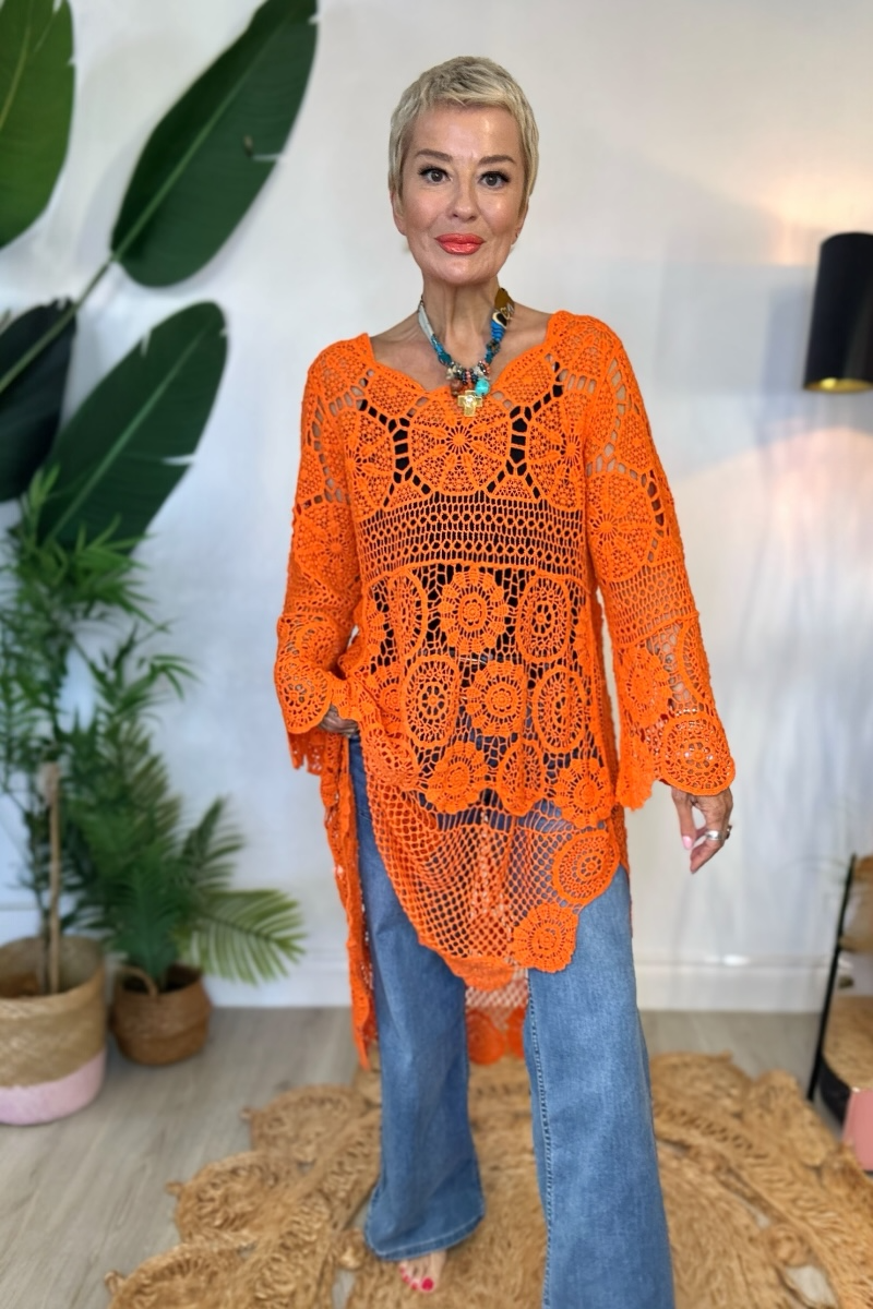 Zahara Crochet Tunic