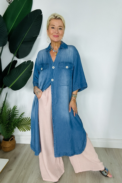 Denim Shirt Dress