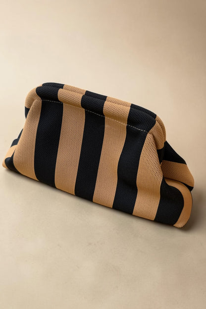 Stripe Clutch Bag