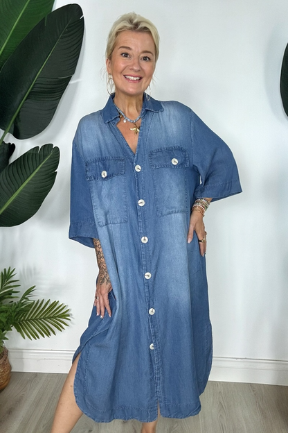 Denim Shirt Dress