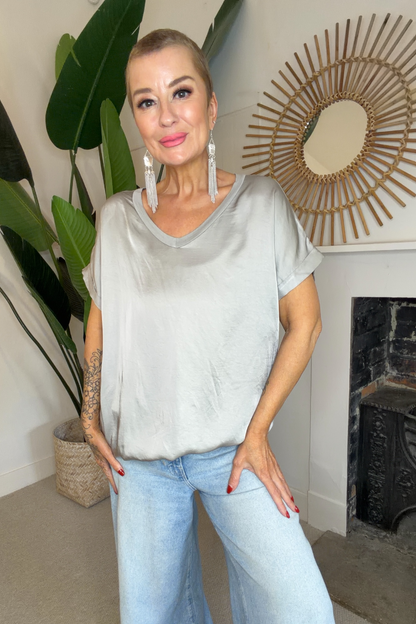 Satin Front Tee